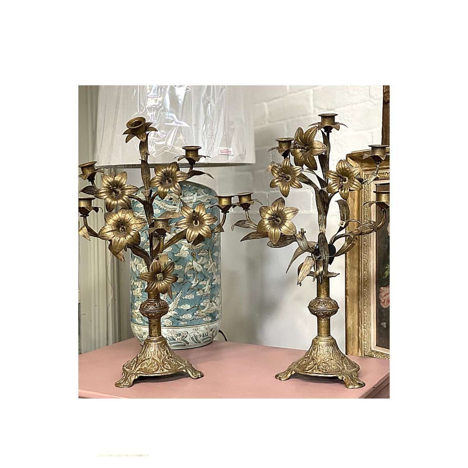 19th ventures Pair of french candle holders