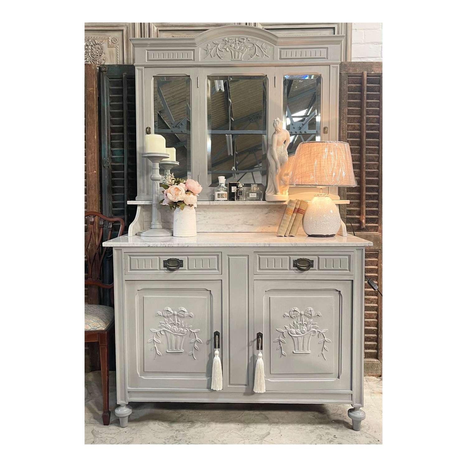 French marble top vanity unit