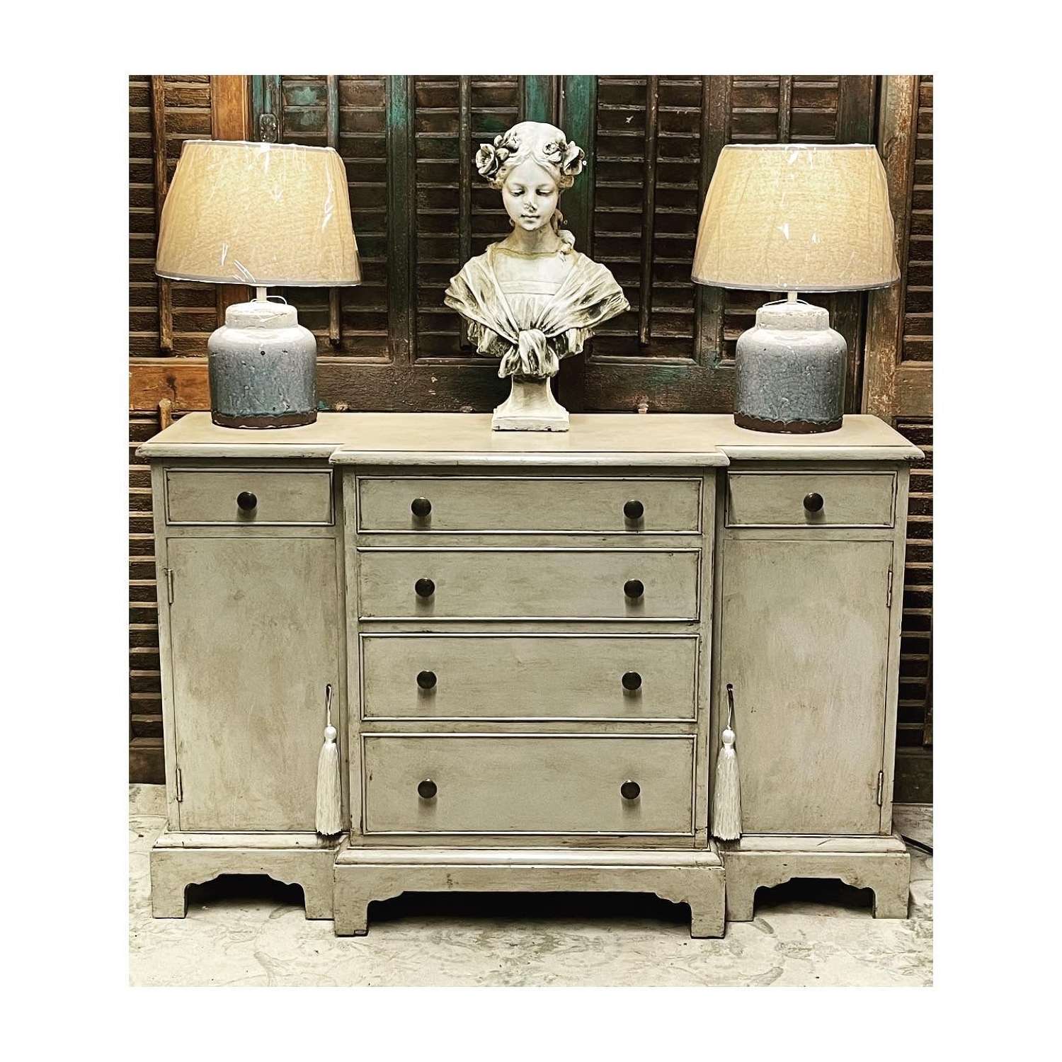 Gustavian style painted sideboard