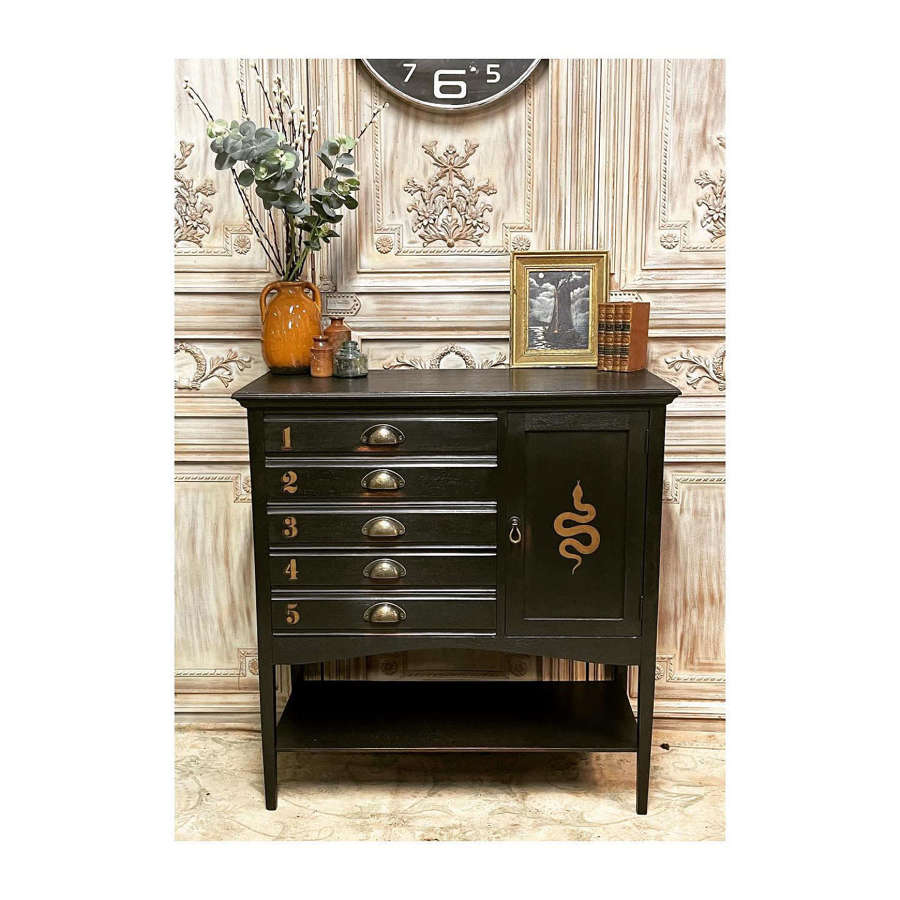 Painted Cabinet with drawers
