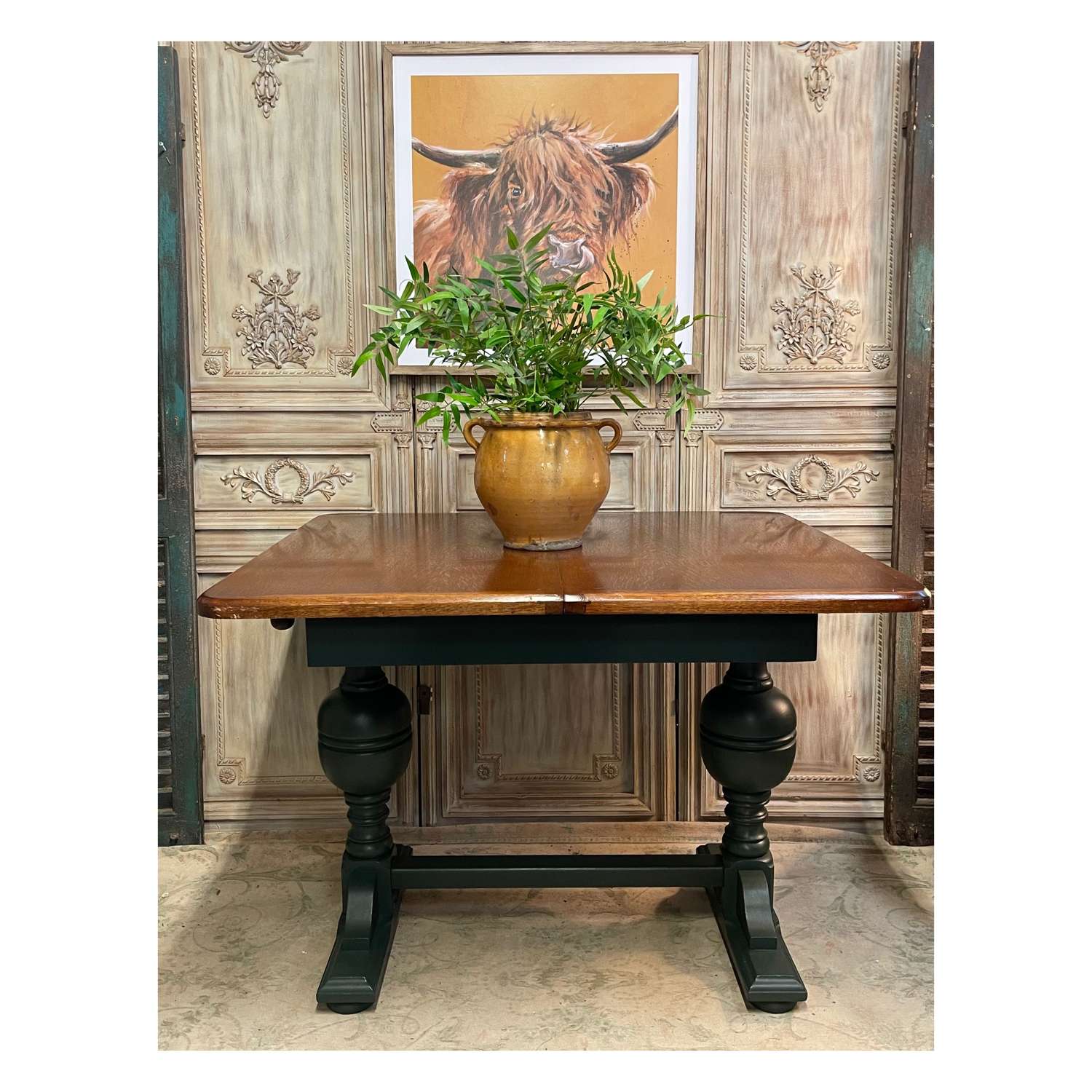 Extending vintage dining table