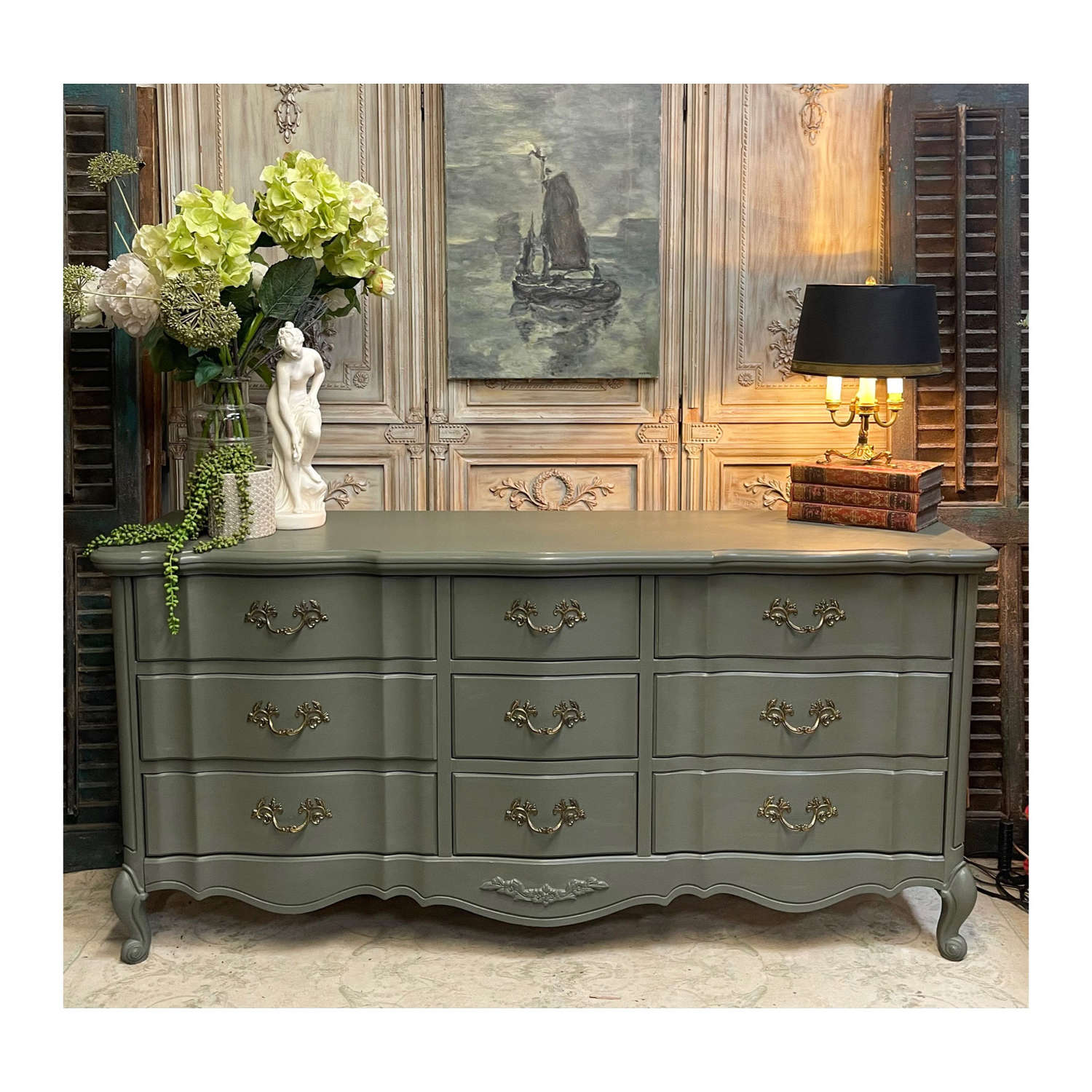 French style chest of 9 drawers