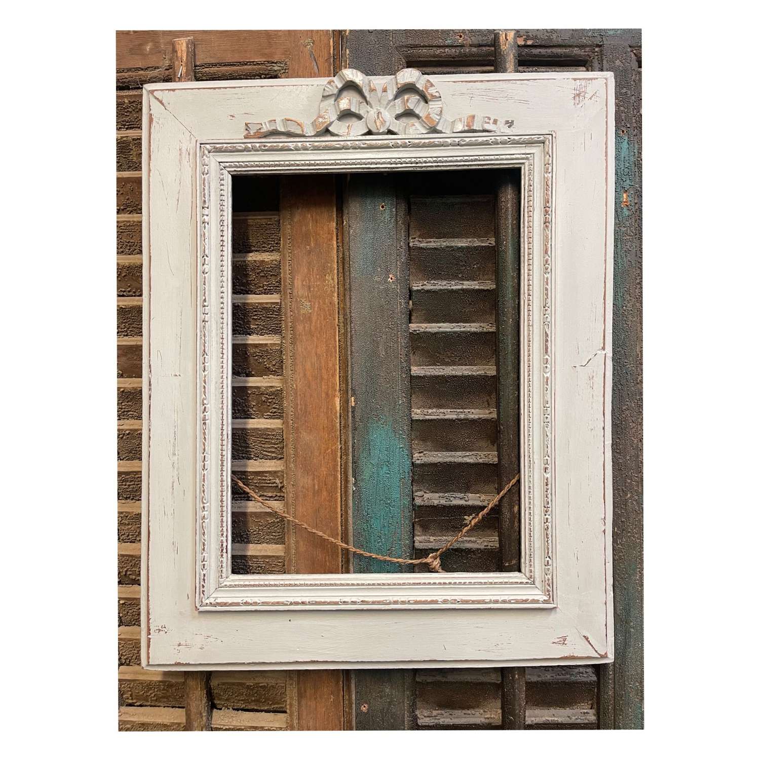 Antique painted French frame