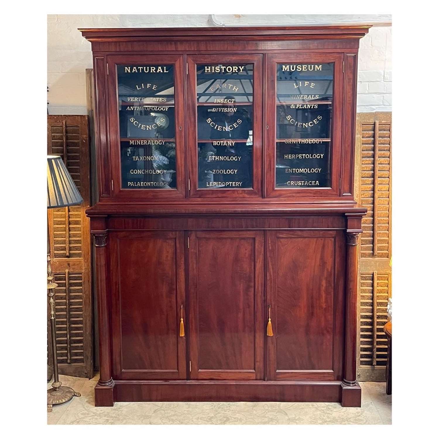 Victorian Mahogany Glazed Library Bookcase or Dresser