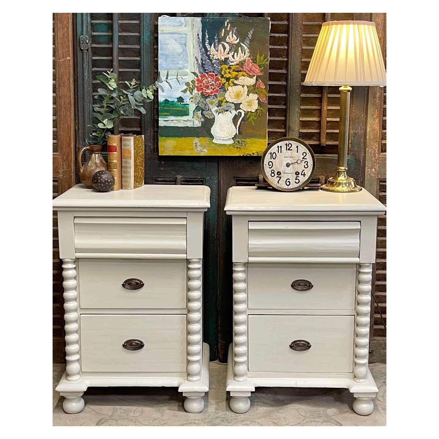 Painted Pine Country Bedside Tables