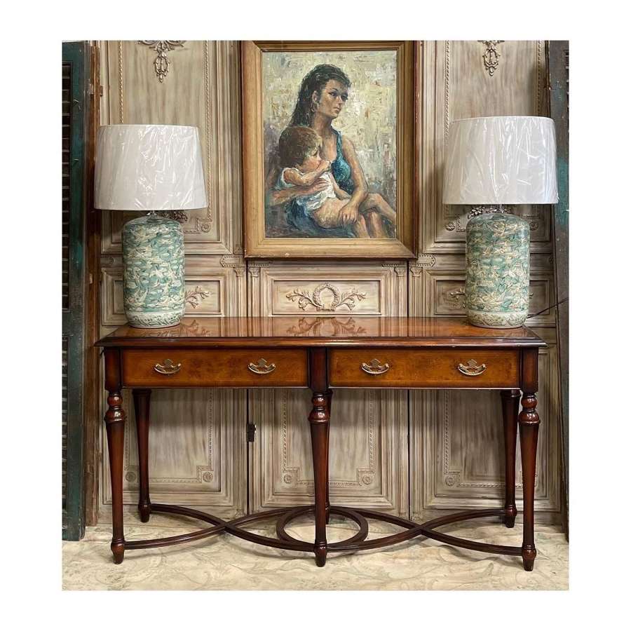 Exquisite Walnut Console or Hall Table
