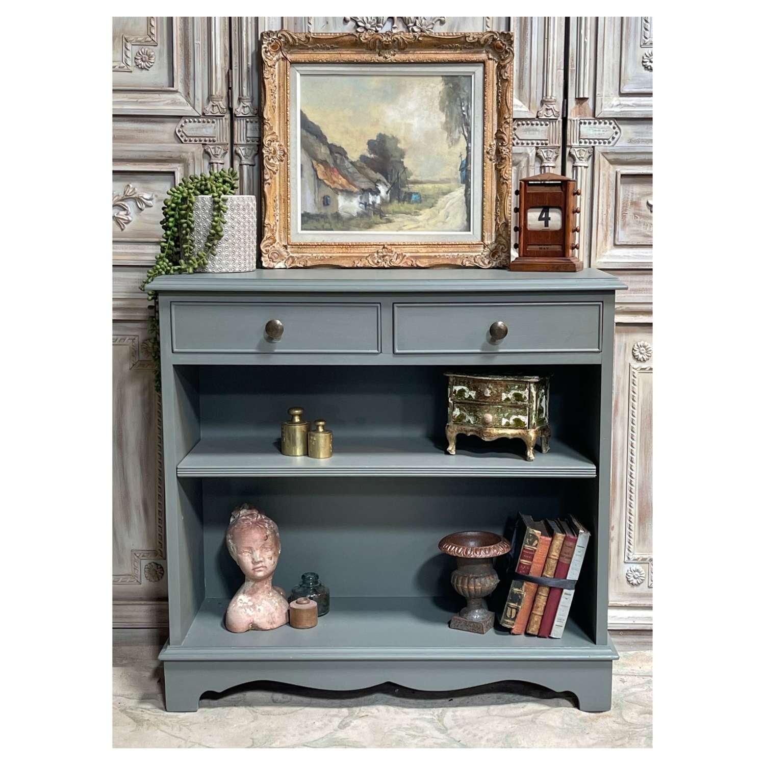 Small Painted Bookcase or Console Table