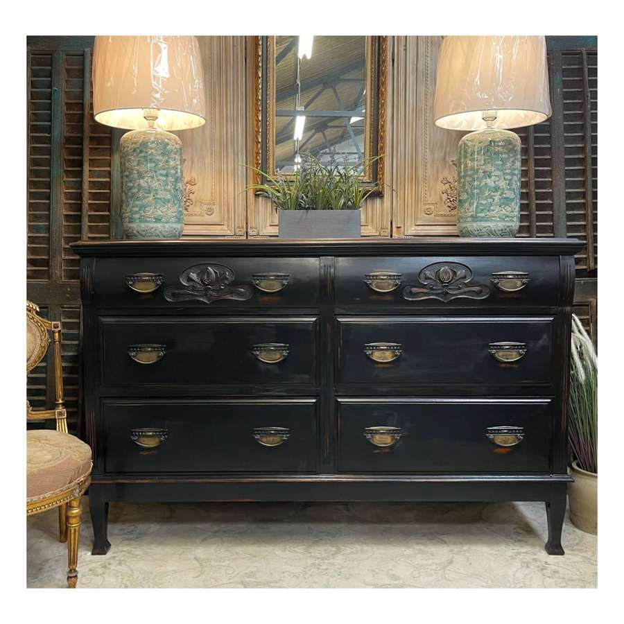 Large Victorian 6 Drawer Chest