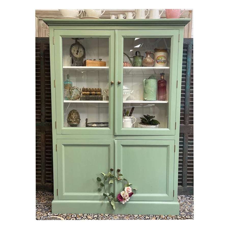 Country Glazed Kitchen Dresser - Breakfast Room Green