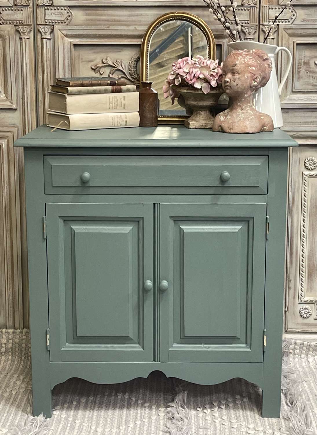 Small Painted Cupboard with drawer, bedside or bathroom