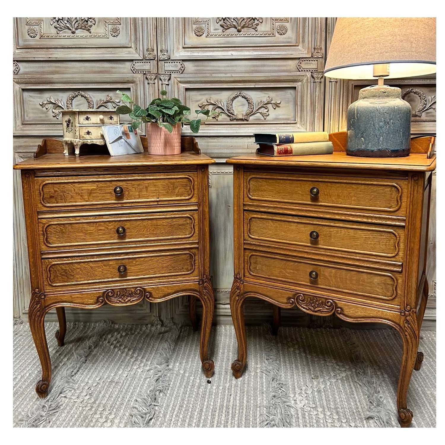 Pair of Vintage French Bedside Tables