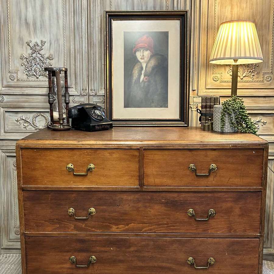 Antique Rustic Oak Chest of Drawers