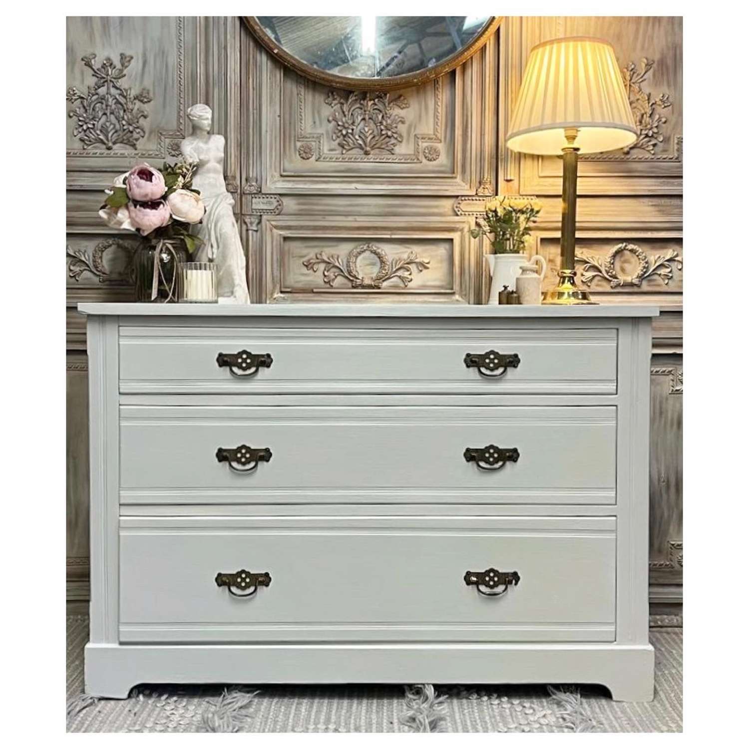 Painted Edwardian Chest of Drawers - Shaded White