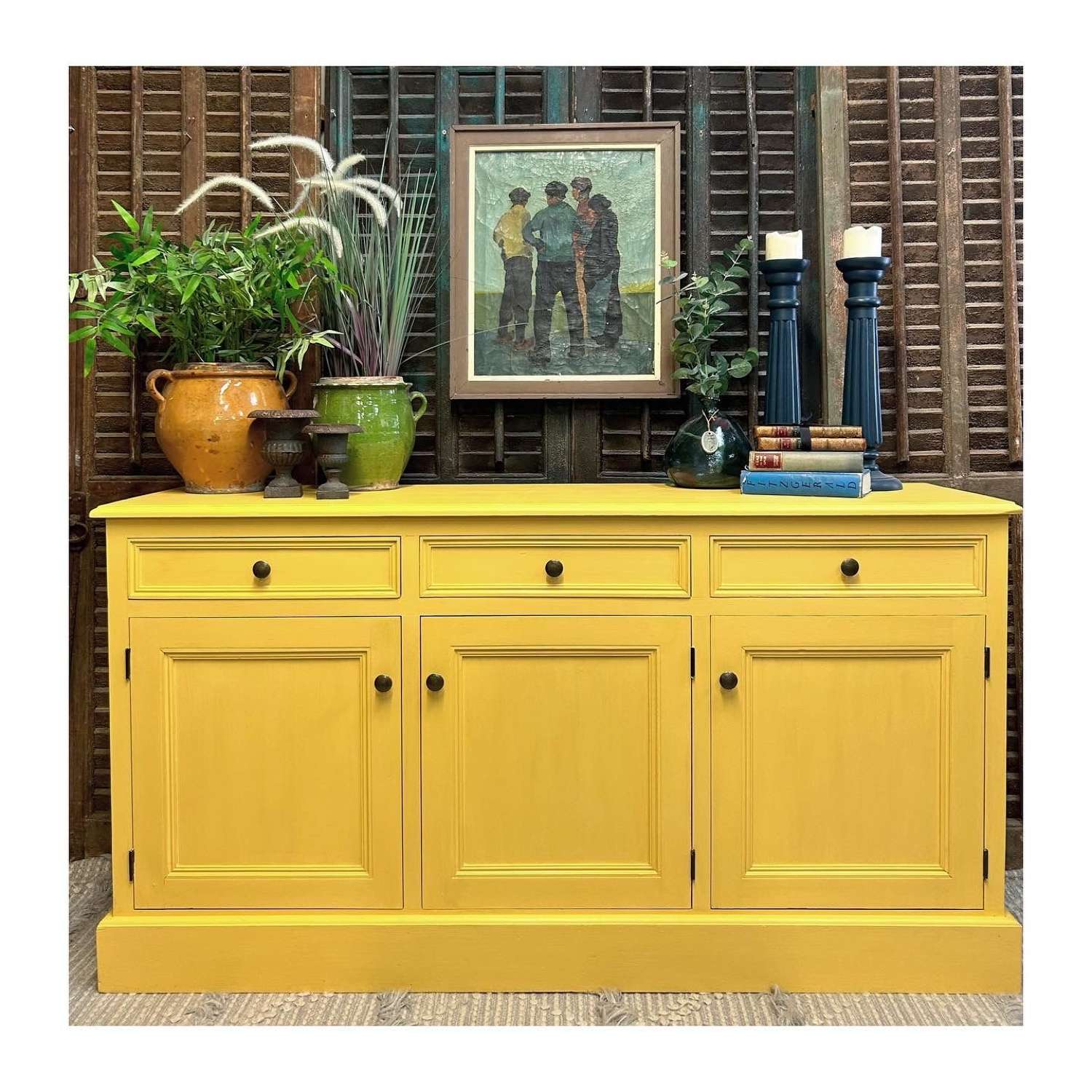 Yellow Sideboard or Dresser Base - Citron Farrow & Ball