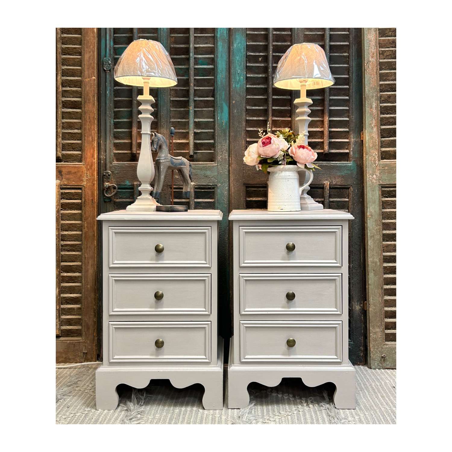 Pair of Painted Bedside Cabinets, Drawers , Bedside Tables
