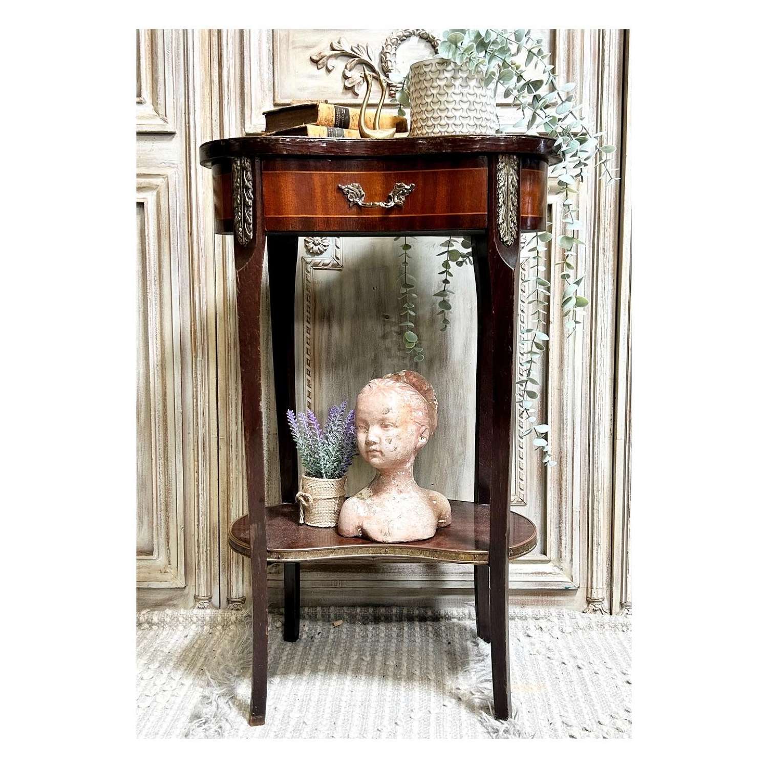 French Empire Style Kidney Shape Side or Lamp Table
