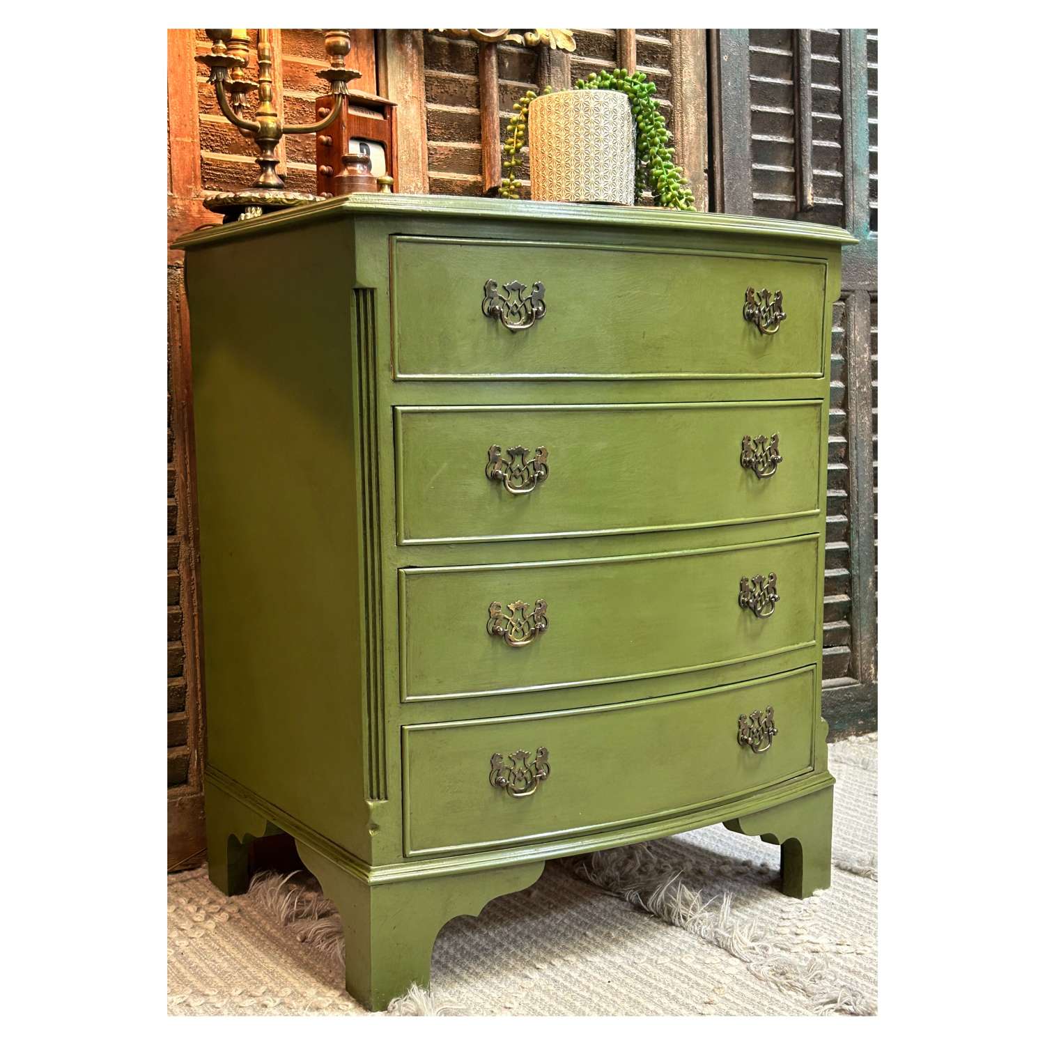 Regency Style Bow Front Chest of Drawers