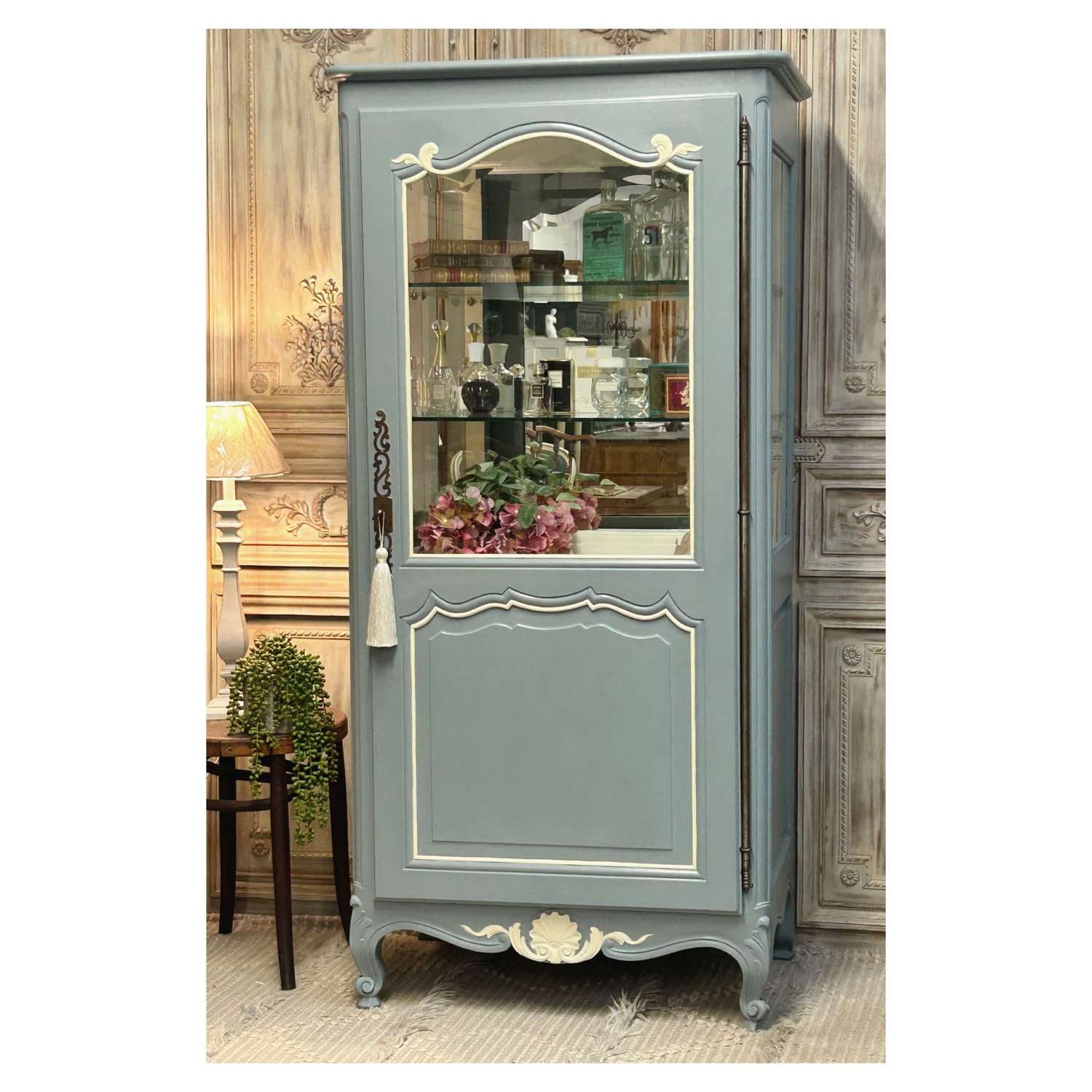 French Louis XV Style Vitrine, Display Cabinet , Bathroom Cabinet