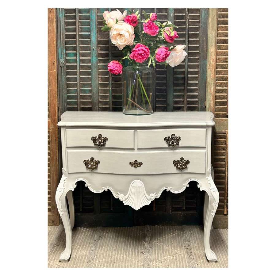 Beautiful French style Grey and White Chest or Hall Console.