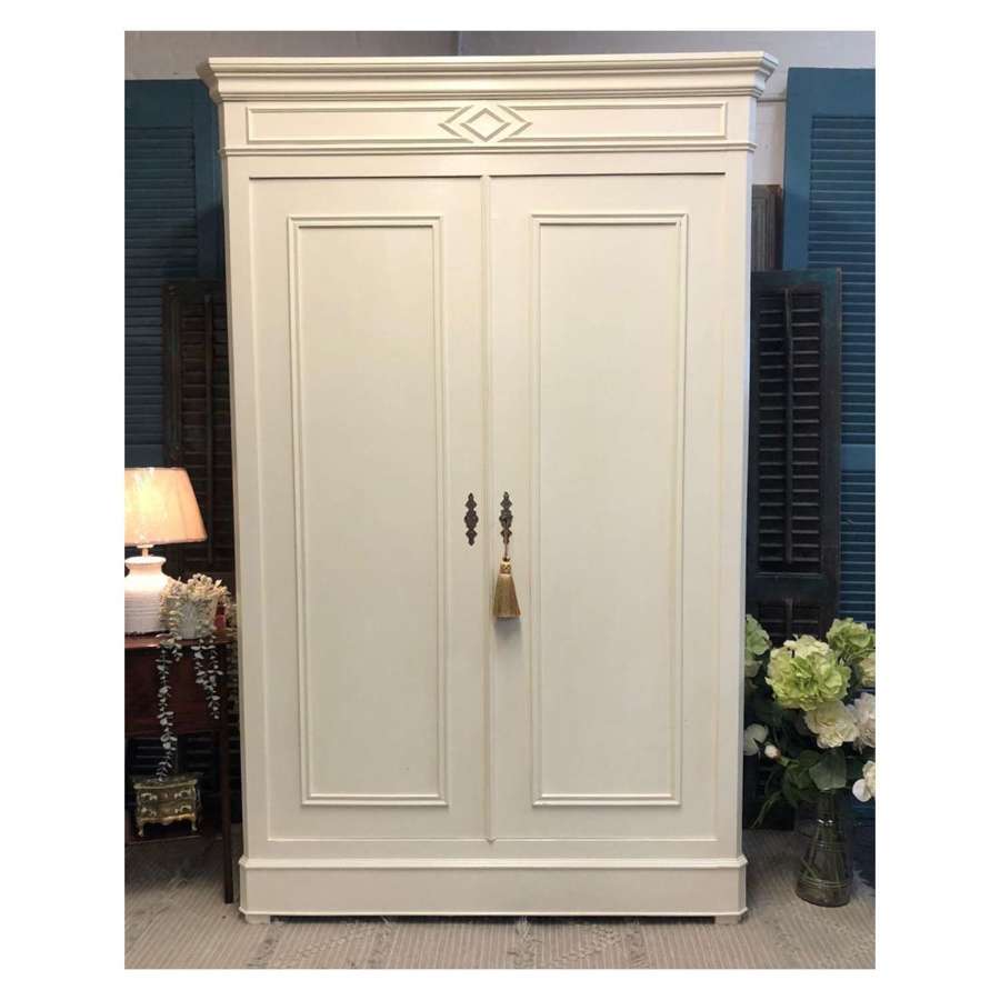 Large French Armoire French Wardrobe In Schoolhouse White