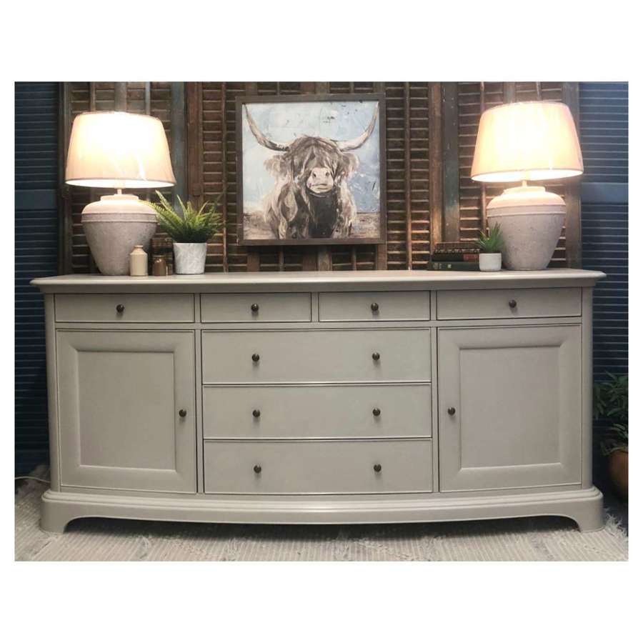 Large Painted Curved Sideboard in Hardwick White