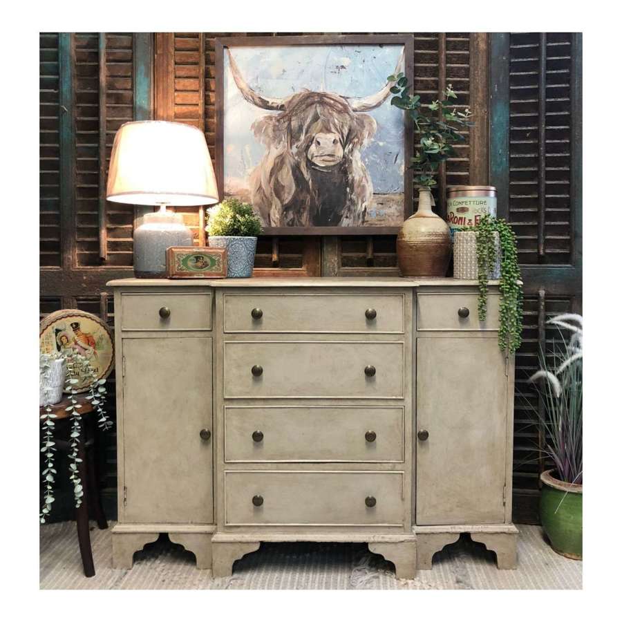 Gustavian Style Breakfront Sideboard or Hall Console Table